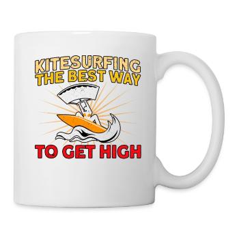 Kiteboarder La meilleure façon d’obtenir un cadeau élevé - Mug blanc - blanc - Droite