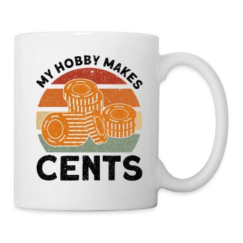Collectionner des pièces Mon passe-temps jette des cents sur le cadeau - Mug blanc - blanc - Droite