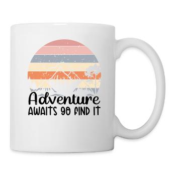 L’aventure vous attend, trouvez-la en randonnée - Mug blanc - blanc - Droite