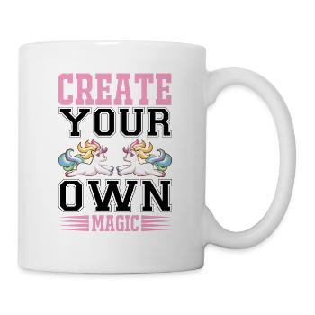 Erschaffe deine eigene Magie Unicorn - Tasse - Weiß - Rechts