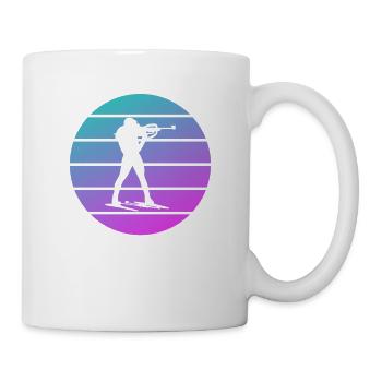 Retro Vintage Classic Biathlon Biathlete - Mug - white - Right