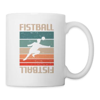 Retro Vintage Classic Fistball Player - Tasse - Weiß - Rechts