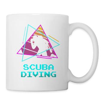 Retro Vintage Classic Scuba Diving Scuba Diver - Tasse - Weiß - Rechts