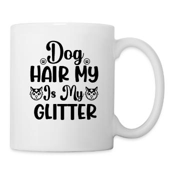 Les poils de chien sont mes paillettes - Mug blanc - blanc - Droite