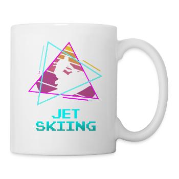 Classic Vintage Retro Jet Skiing Skis - Mug - white - Right