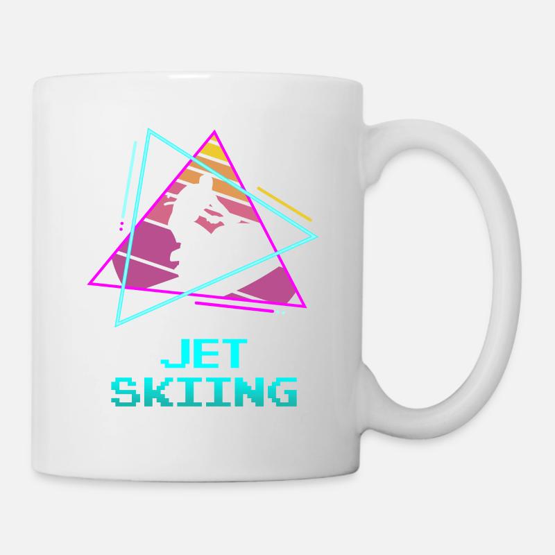 Skis de jet ski rétro vintage classiques - Mug blanc - blanc