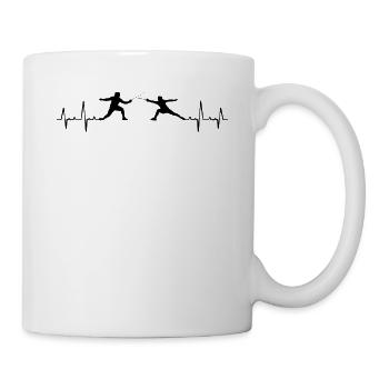 Fechten - Tasse - Weiß - Rechts