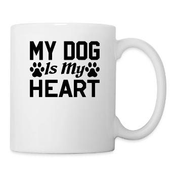 Mon chien est mon cœur - Mug blanc - blanc - Droite