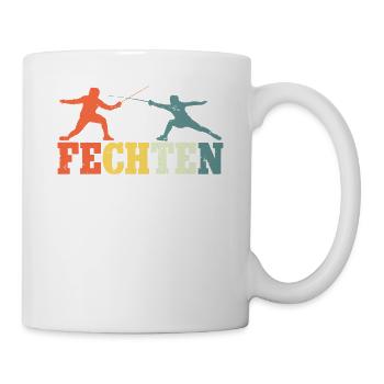 Fechten - Tasse - Weiß - Rechts