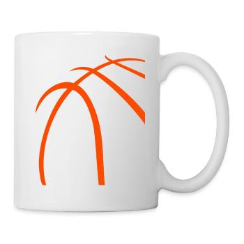 Basketball Orange - Tasse - Weiß - Rechts