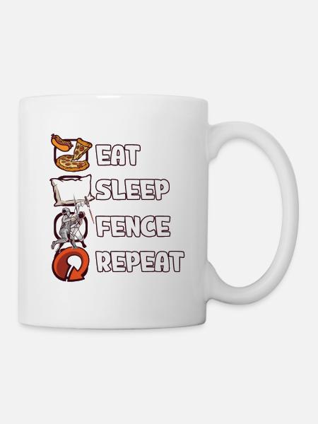 Fechten - Tasse - Weiß