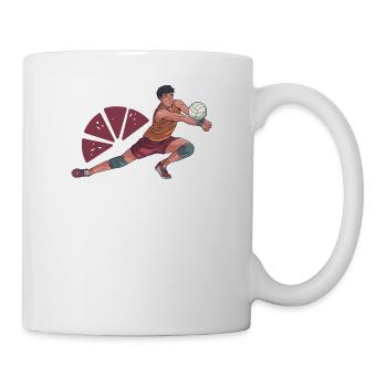 Volleyball Beachvolleyball Geschenk Strand - Tasse - Weiß - Rechts