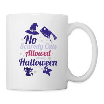 No anxious cats are allowed on Halloween - Mug - white - Right