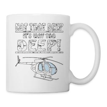 HÉLICOPTÈRE PAS SI PROFOND - Mug blanc - blanc - Droite