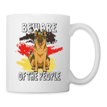 BERGER ALLEMAND MÉFIEZ-VOUS DU PEUPLE - Mug blanc - blanc - Droite