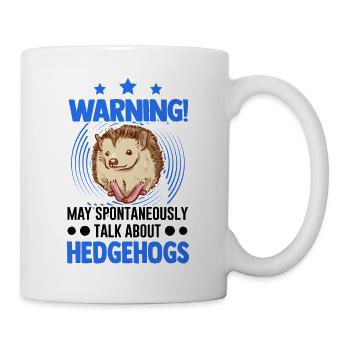 Warnung Igel Stacheligel - Tasse - Weiß - Rechts