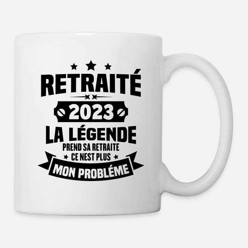 Cadeau retraité 2023, La légende prend sa retraite - Mug blanc - blanc