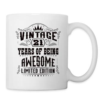 21 Years Of Being Awesome 21 Birthday 21 Years - Mug - white - Right