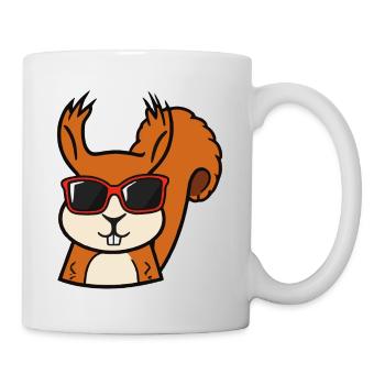Écureuil avec lunettes de soleil Drôle - Mug blanc - blanc - Droite