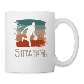 Joueur de basket-ball de streetball classique rétro vintage - Mug blanc - blanc - Droite