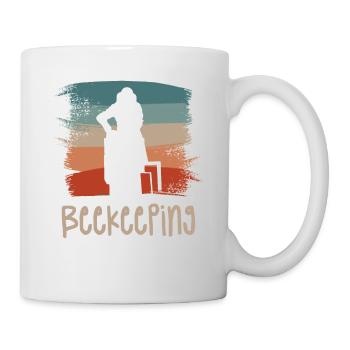 Retro Vintage Classic Beekeeping Beekeeper - Tasse - Weiß - Rechts
