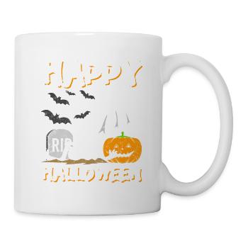 Schönes Halloween Design “Happy Halloween” - Tasse - Weiß - Rechts