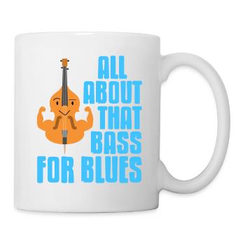 All About That Bass For Blues Cool Cute Retro - Mug - white - Right