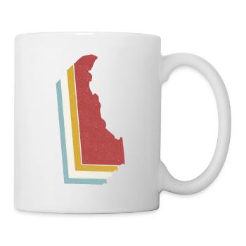 USA State - Vintage Map Delaware - Tasse - Weiß - Rechts