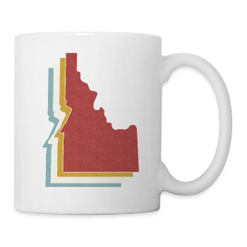 État des États-Unis - Carte vintage Idaho - Mug blanc - blanc - Droite
