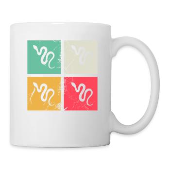 Snake Retro Reptile Python Idée cadeau - Mug blanc - blanc - Droite