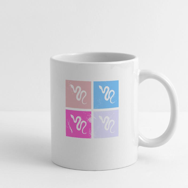 Snake Retro Reptile Python Idée cadeau Mug blanc
