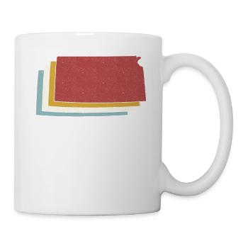 USA State - Vintage Map Kansas - Mug - white - Right
