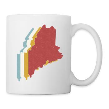 USA State - Vintage Map Maine - Tasse - Weiß - Rechts