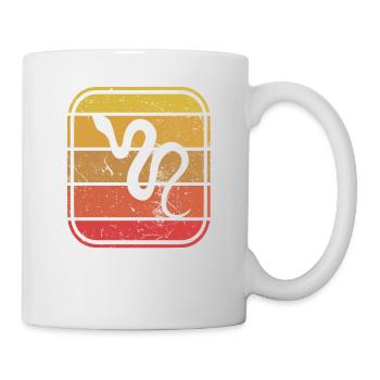 Snake Retro Reptile Python Idée cadeau - Mug blanc - blanc - Droite