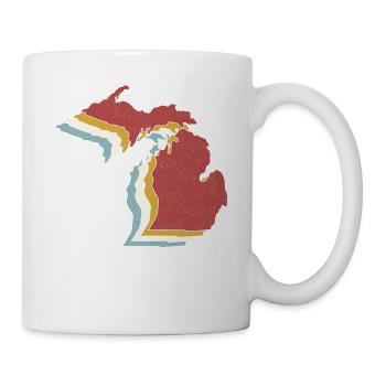 USA State - Vintage Map Michigan - Mug - white - Right