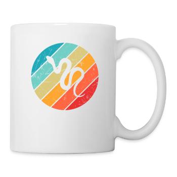 Snake Retro Reptile Python Idée cadeau - Mug blanc - blanc - Droite