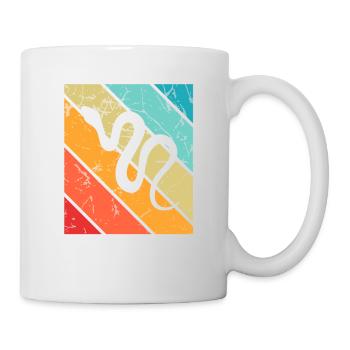 Snake Retro Reptile Python Idée cadeau - Mug blanc - blanc - Droite