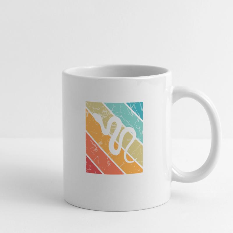 Snake Retro Reptile Python Idée cadeau Mug blanc