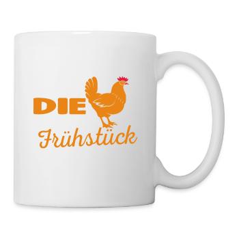 Ich Liebe Hühner Die Kacken Frühstück - Tasse - Weiß - Rechts