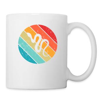 Snake Retro Reptile Python Idée cadeau - Mug blanc - blanc - Droite