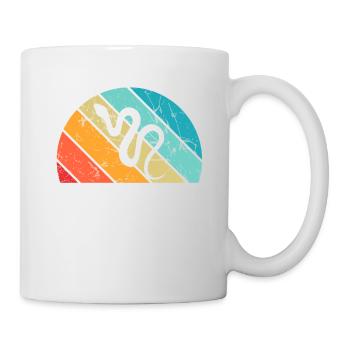 Snake Retro Reptile Python Idée cadeau - Mug blanc - blanc - Droite