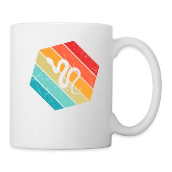 Snake Retro Reptile Python Idée cadeau - Mug blanc - blanc - Droite