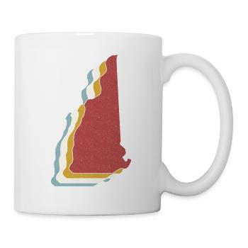 USA State - Vintage Map New Hampshire - Tasse - Weiß - Rechts
