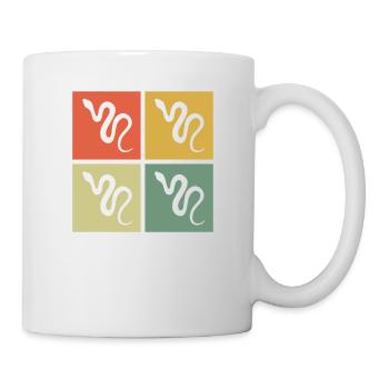 Snake Retro Reptile Python Idée cadeau - Mug blanc - blanc - Droite