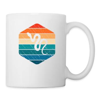 Snake Retro Reptile Python Idée cadeau - Mug blanc - blanc - Droite