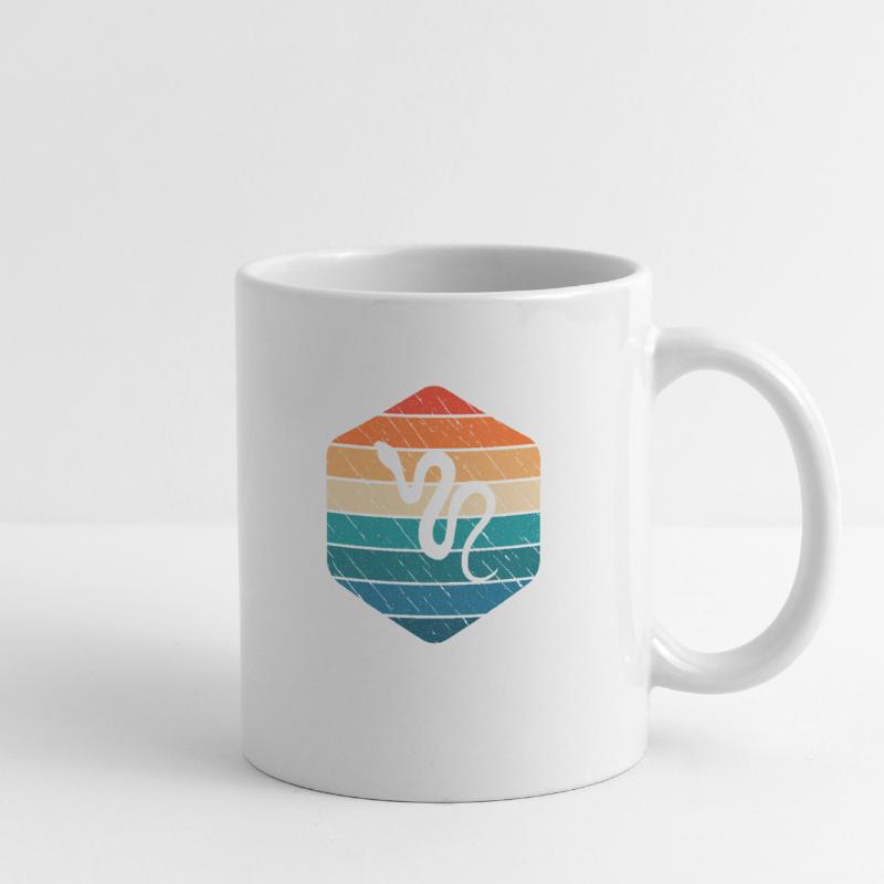 Snake Retro Reptile Python Idée cadeau Mug blanc