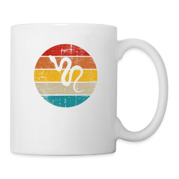 Snake Retro Reptile Python Idée cadeau - Mug blanc - blanc - Droite