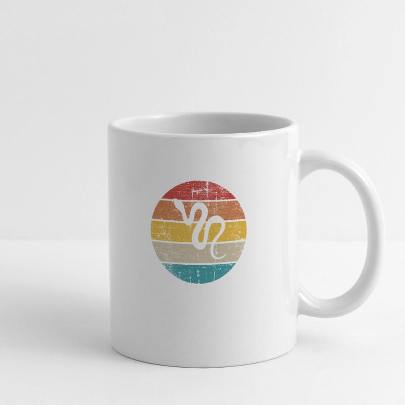 Snake Retro Reptile Python Idée cadeau Mug blanc