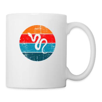 Snake Retro Reptile Python Idée cadeau - Mug blanc - blanc - Droite