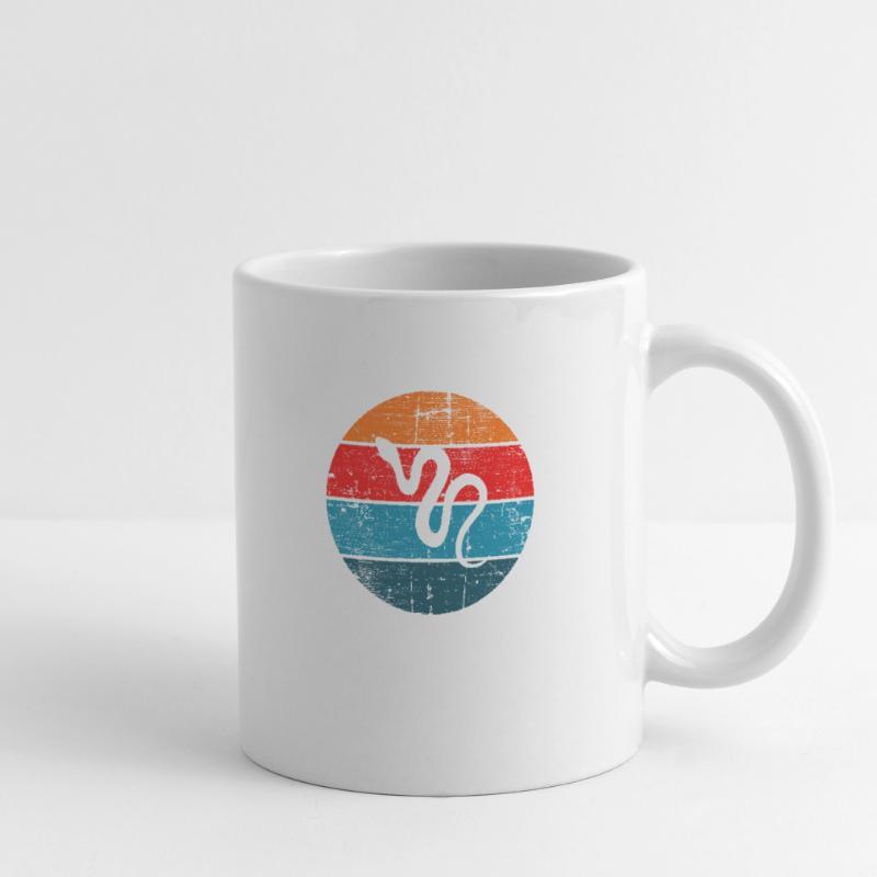Snake Retro Reptile Python Idée cadeau Mug blanc